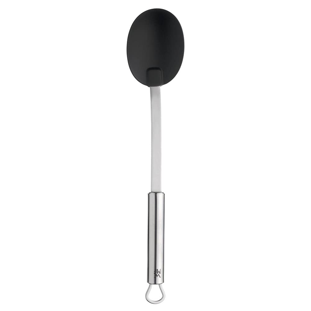 WMF Profi Plus Servierlöffel Edelstahl mit Kunststofflaffe 32 cm, Cromargan Edelstahl teilmattiert, Kunststoff, spülmaschinengeeignet, hitzebeständig bis 270°C