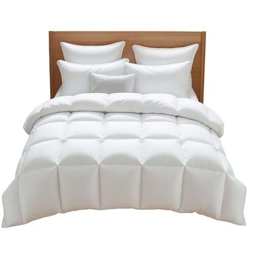 Royal Comfort Quilt Duvet Blanket 800GSM Winter Weight Ultra Warm Breathable (White, Queen)