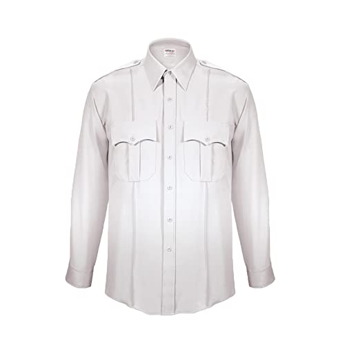 Elbeco Mens, Textrop2 Long Sleeve Shirt, Zipper, Navy - Z314N-15.5-35