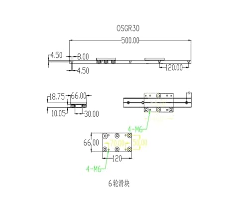 Guía lineal silenciosa OSGR30-6 de 30 mm para tu taller de impresión 3D 2