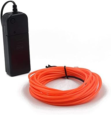 Reyzauyr El Wire Pink, Neon Lights, Rope Lights, Portable Battery Powered Electroluminescence Wire Pack for Xmas Party Room Halloween Decoration(5m/16ft, Pink)