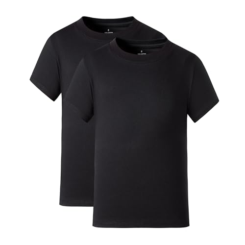 Image of Huata Boys Girls Short Sleeve Tee T-Shirt Crewneck 2 Packs