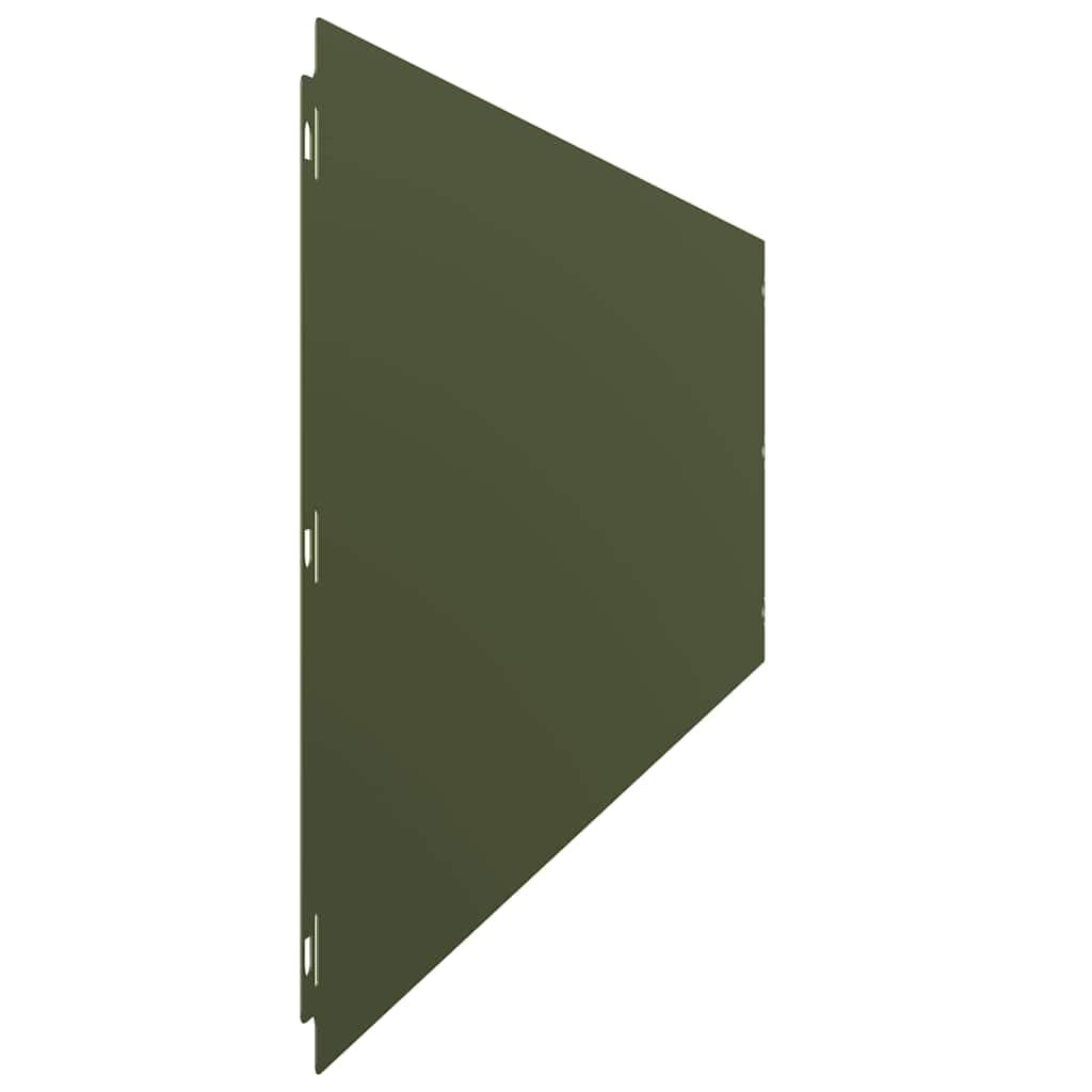 Krawędzie trawnika, 20 sztuk, oliwkowozielone 25 x 103 cm, stal walcowana na zimno, krawędź ogrodowa z systemem wtykowym do ograniczenia grządek, ograniczenia trawnika i blokady korzeni, do