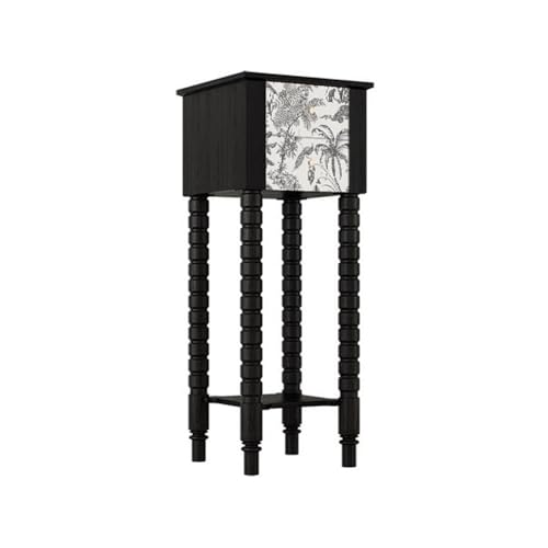 WFchenj222-6 Pedestal para bonsái Soporte for Plantas de Patas Altas Estilo bonsái Vintage francés con cajón for la Entrada de la Sala de Estar. Soporte de exhibición para macetas