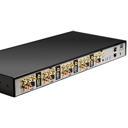 Servidor de streaming de áudio multimídia inteligente Wi-Fi 4 zonas, série preta OSD, com USB, LAN,