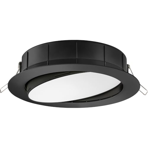 Image of Juno WF6 ADJ SWW5 90CRI MB M6 Wafer-Thin LED Downlight, Adjustable Trim, Switchable CCT 2700K, 3000K, 3500K, 4000K, and 5000K, 90+ CRI, Matte Black, 6-Inch
