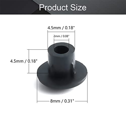 Image of MroMax 100Pcs Screw Cap Cover 3 /16inch Bottom Dia Fit for 4.5-5mm Diameter Hole Plastic Tube Cover Shelf Peg Hole Plugs for Cupboard Bookshelf Shelf Closet Cabinet Bracket Furniture Black Tone