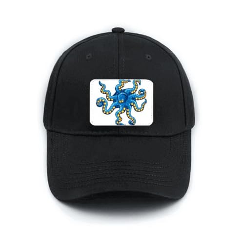 Casquette de baseball noire pieuvre bleue pour vos sorties ensoleillées