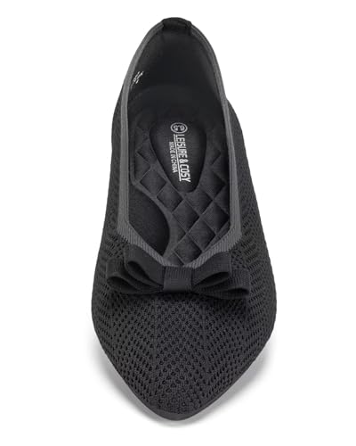 Women's Pointed Toe Flats Knit Dress Slip-on Ballet Flats Shoes Comfort Classic Work Business Office Shoes4