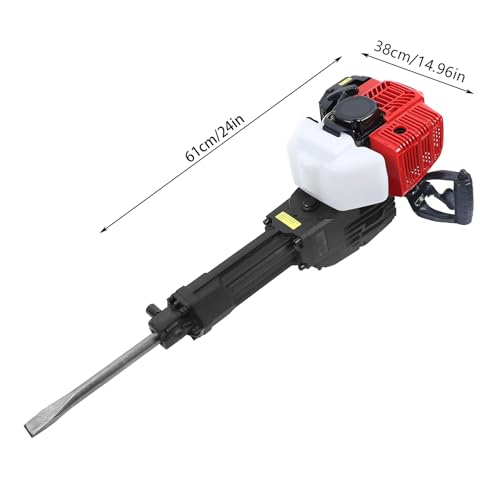 2-Takt 1,9KW Benzin Abbruch Hammer Stemmhammer Meißelhammer mit Bohrer Profi Set, Abbruchhammer, Aufprallfrequenz 1500Bpm – Bild 4
