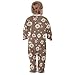 Emelivor Vintage Floral Flowers Brown Baby Newborn One-Piece Pajamas Cotton Sleepwear Outfits for Girl Boy Kids