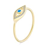 Maße: 1mm Bandbreite Gewicht: 1.11 Gramm Material: .925 Sterling Silber, 14k Gelbgold Plating, CZs, Emaille