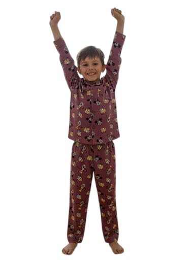 Image of TONY & JONY Summer Casual Wear Self Design Cartoons Printed Full Sleeve 100% Pure Cotton Kid's Top Bottom Set /Night Suit