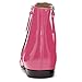 XYD Women's Formal Pointed Closed Toe Flats Ankle Boots Low Heel Booties Office Dress Shoes with Double Side Zippers (Fuchsia, Size 4)