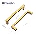 Ravinte 30 Pack Solid 5 Inch Square Cabinet Handles - Brushed Brass Drawer Pulls - Kitchen Hardware and Handles