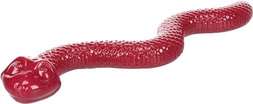 Flamingo Sneaky Snake – Snackspielzeug für Hunde – Bordeaux – 42 × 10,5 × 5 cm – Aus TPR mit Squeaker – Befüllbar für interaktives Spiel