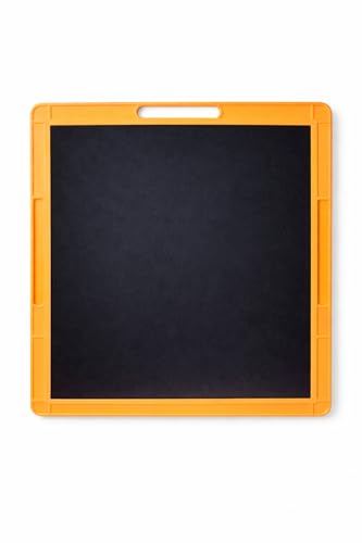 Image of YAJNAS Double Sided Blackboard Slate with Handle for Kids Chalkboard Writing Drawing Learning Board Pre Writing Practice Educational Toy for Toddlers Preschool Nursery LKG UKG Children 10x12 Inch