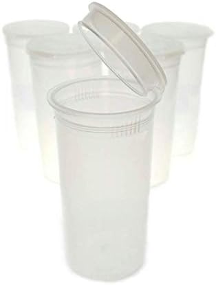10 Pcs 13 Dram Clear Translucent Pop Top Container Bottles Vials