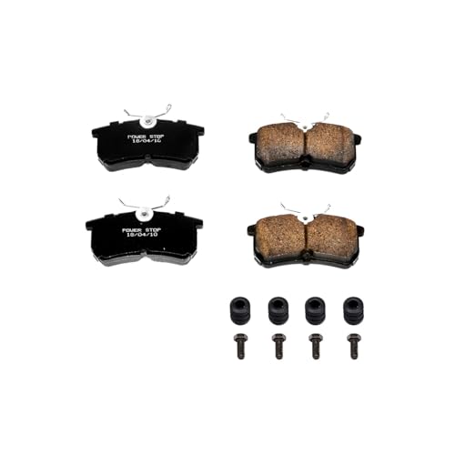 Image of PowerStop Rear Brake Pads for Ford Fiesta 2014-19 | Ford Focus 2001-07 - Z17 Ceramic Brake Pads with Installation Hardware, 17-886