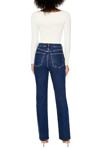 Forever 21 Women's High-Rise Straight Jeans4