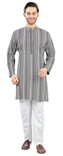 Image of Studio Shringaar Men's Cotton Relaxed Fit Straight Kurta