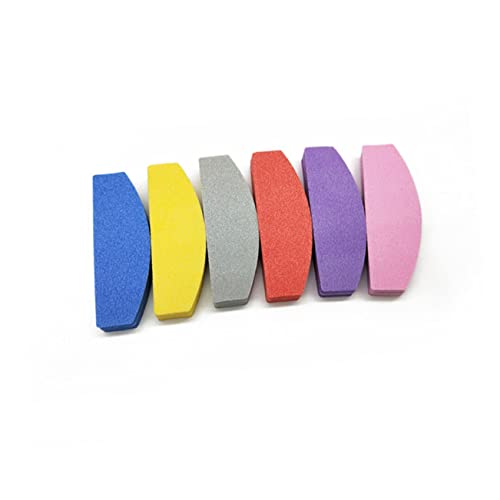 Housoutil 20stücke Kurze Schwamm-nagelfeile Mini-halbmondform Feile Präzise Nagelpolierfeilen Doppelseitiger Nagelpolierstreifen Für Zuhause-salon