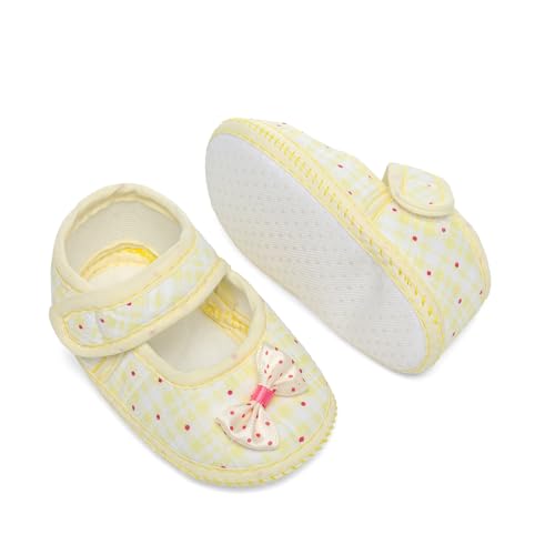 Baby Girl Dress Shoes,Infant Toddler First Walking Mary Jane Flats with Bowknot Non-Slip Soft Sole Wedding Princess 7