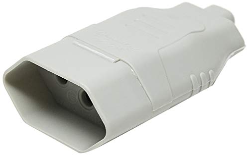 1 Plugue Fêmea 2 Pólos e Terra de 10 Amp, Alumbra, 2764, Cinza