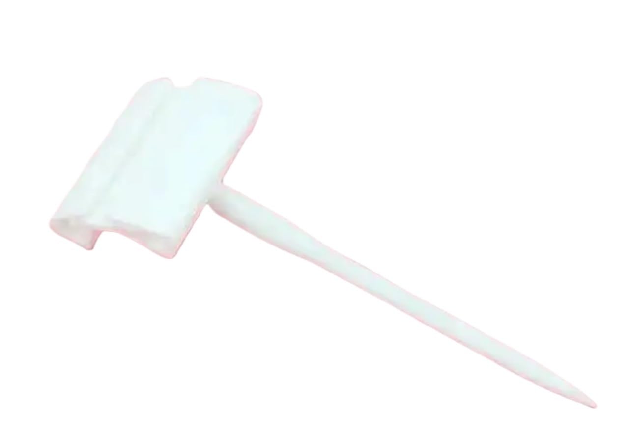 Yangshe 40pcs Advertising Cardboard Display Food Cake Bread Bakery Ticket Pins Plastic Pricing Needles Price Tag Holder Label Spear