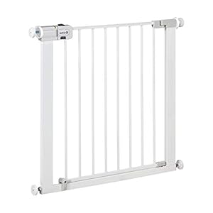 Safety 1st Easy Close Metal - Cancelletto di Sicurezza in Metallo per Scale, Porte e Vani, Apertura 73-80 cm (Max 108 cm), Apertura a Una Mano, Senza Viti o Fori, Bianco