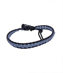 Blue Angle&1 Wrap Black Leather