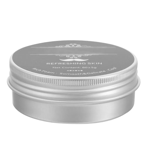BETOOKY Jabón de Afeitar de Menta para Hombres Barra Compacta para Afeitado Suave Húmedo Crema Limpiadora Facial Portátil Adecuado para Viaje y Uso Diario en Casa