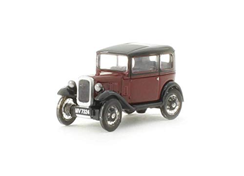 Oxford Diecast 1:76 Austin Seven RN Saloon Maroon Collectable model 76ASS003