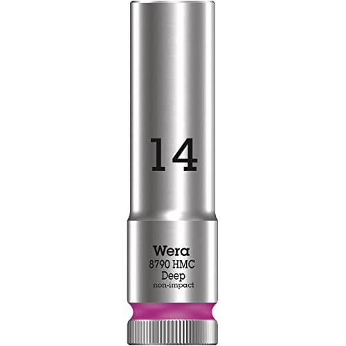 Wera 05004554001 8790 HMC Deep Steckschlüsseleinsatz 1/2", Pink, 14.0 mm