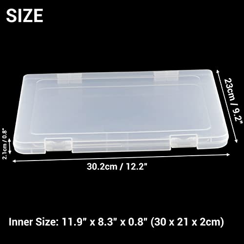 A4 File Box Clear Portable A4 Paper Organizer Case Transparent Document Protector Case Desk Paper Container Magazine Document Photo Storage Box Portable Project Case School Office Supplies Accessories #TOP1