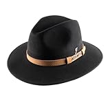 Galon en cuir Flechet - Chapeau Fedora imperméable, Feutre Homme ou Femme Arsene - Taille 55 cm