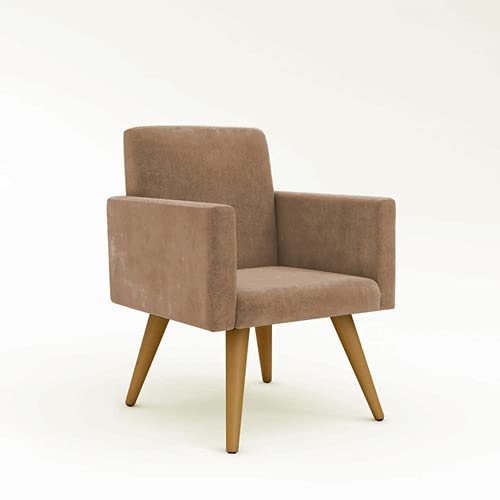 Kit 02 Cadeiras Escritório Recepção Balaqui - Capuccino