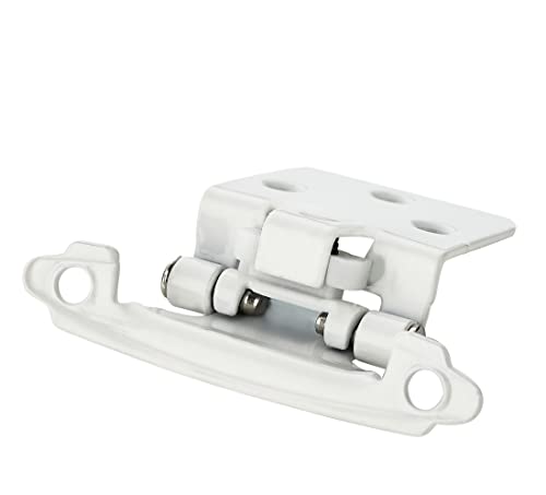 Image of Ravinte 10 Pack (5 Pairs) 1 /2 inch Overlay Cabinet Hinges, Self-Closing Semi-Concealed Face Mount, White Decorative Hardware with Door Bumpers for Kitchen & Cupboard Doors