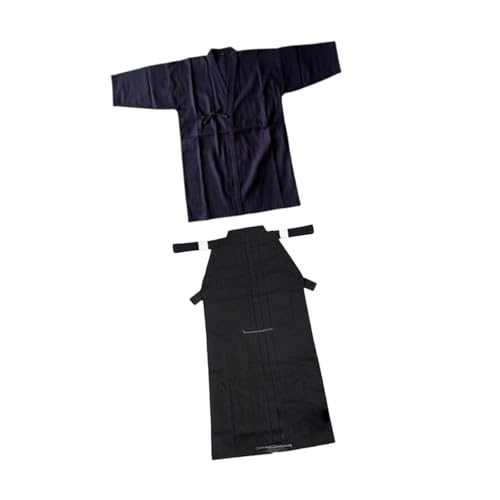 LOVIVER Kendo Uniforme Conjunto Dobok Traje Judo Transpirable Hombres Mujeres Aikido Samurai Hakama, Azul y Azul, 170CM LOVIVER Kendo Uniforme Conjunto Dobok Traje Judo Transpirable Hombres Mujeres Aikido Samurai Hakama, Azul y Azul, 170CM