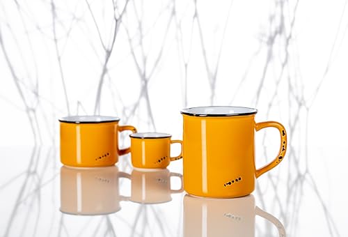 Abbott Collection 27 ESP-Ocre objet déco aspect émail jaune foncé design