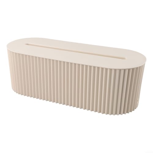 Caja de gestión de cables de diseño elegante que se adapta perfectamente a varios espacios mientras almacena cables de manera eficaz (blanco)
