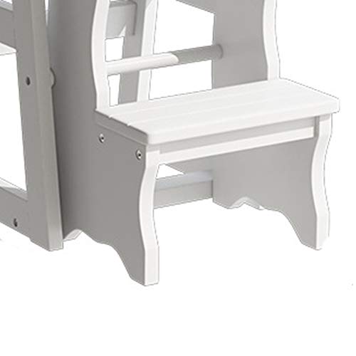 Escalera multifuncional de madera maciza con sistema de plegado compacto 6