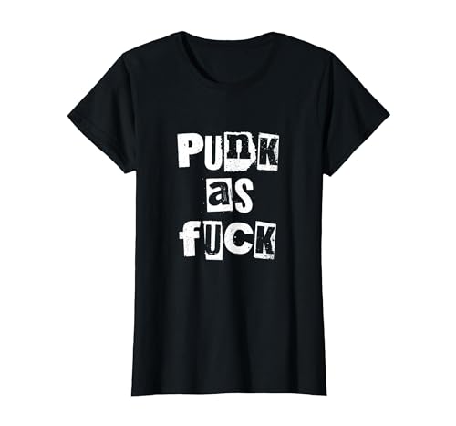 Punk as Fuck T-Shirt, Women, Black, Large