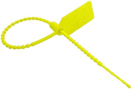 Security Tag Seal/Fire Seal Fastener - Different Pack Sizes & Colours Available (Yellow, 25 Pieces)