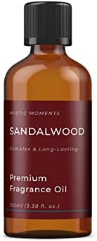 Mystic Moments | Sandalwood Fragrance Oil - 100ml - Perfect for Soaps, Candles, Bath Bombs, Oil Burners, Diffusers and Skin & Hair Care Items