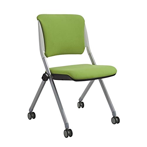 Silla Plegable de Oficina de plástico Verde, con Respaldo, para Salas de reuniones, capacitación y Personal, con Respaldo Desmontable (Paquete de 5) (Paquete de 10)