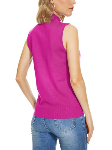 Image of INKOFF Sleeveless Mock Neck Turtleneck Knit Tops Women Dressy Casual Sweater Vest Business Work Tank