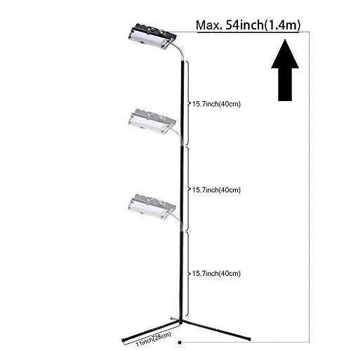 Dommia Floor Lamp LED Grow Lights, 35W Floor Stand Plant Light with Flexible Gooseneck, Full Spectrum Sunlight Plant Growing Lamp for Indoor Plants, Gardening, Hydroponics - Thumbnail 5