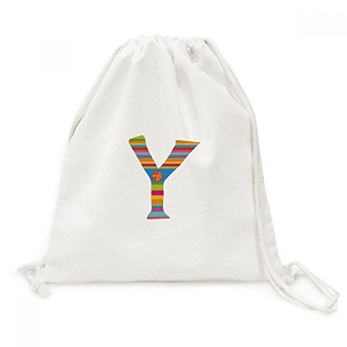 Sac à cordon orange alphabet en toile pour remplacer les sacs lourds