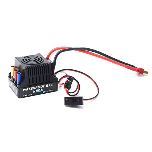 Régulateur de vitesse Brushless 80A évite les surchauffes moteur sur voiture RC 1/8
